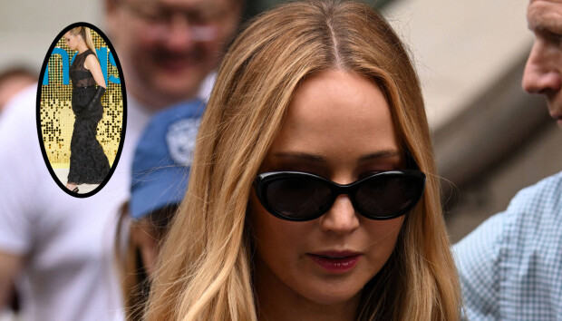 Jennifer Lawrence häikäisee läpinäkyvässä mekossaan