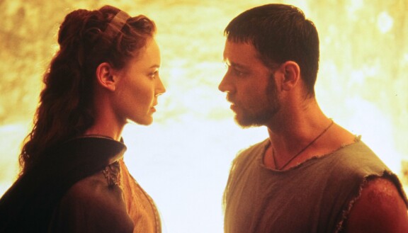 Connie Nielsen ja Russell Crowe alkuperäisessä Gladiator-elokuvassa.