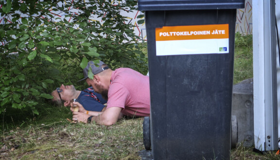 Vaikka puheenjohtaja Niinistö otti hieman lepoa, kierrätysasiat eivät unohtuneet edes festareilla.