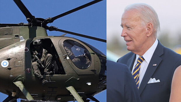 Joe Bidenilla järeät turvajärjestelyt – asemies väijyi helikopterista - kuvat