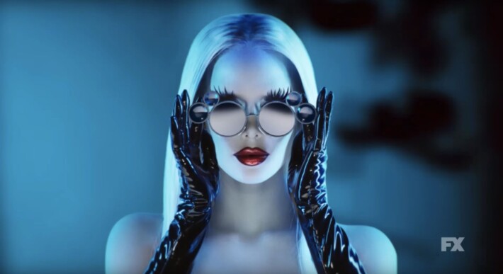 Kim Kardashian American Horror Story -roolissaan. BGUK_2689934 - Los Angeles, CA - First look at Kim Kardashian, Emma Roberts and Cara Delevingne in American Horror Story: Delicate. Reality star Kim is virtually unrecognizable in the brief 25 second trailer for the latest installment in the hit FX series. In the teaser Kim is seen cradling a baby and while wearing a platinum wig for her gothic transformation - which also features Emma Roberts and Cara Delevingne. The real-life mum-of-four can be seen holding the infant as a creepy rendition of the lullaby, Rock-a-bye baby, is played in the background. After a series of creepy visuals flash across the screen, like an egg falling from bird's nest and an empty crib swinging back and forth, the TV personality makes direct eye contact with the camera and fans got to see her full transformation including red lipstick, bleached eyebrows and long fake eyelashes. The trailer also gave a brief glimpse of Roberts and Delevingne as their names flashed up on screen. American Horror Story?s 12th season will be called Delicate, and will be based on Danielle Valentine's upcoming novel called Delicate Condition. The book is about a woman, who is convinced someone sinister is making sure her pregnancy doesn't happen. In a statement AHS co-creator Ryan Murphy said: ?Kim is among the biggest and brightest television stars in the world and we are thrilled to welcome her to the AHS family. Emma and I are excited about collaborating with this true force in the culture. Halley Feiffer has written a fun, stylish and ultimately terrifying role especially for Kim, and this season is ambitious and unlike anything we have ever done.? Roberts previously starred on AHS from 2013 until 2019 during season three, season four, season seven and season eight; she has played Madison Montgomery, Maggie Esmerelda, Serena Belinda, and Brooke Thompson.*BACKGRID DOES NOT CLAIM ANY COPYRIGHT OR LICENSE IN THE ATTACHED MATERIAL. ANY DOWNLOADING FEES CHARGED BY BACKGRID ARE FOR BACKGRID'S SERVICES ONLY, AND DO NOT, NOR ARE THEY INTENDED TO, CONVEY TO THE USER ANY COPYRIGHT OR LICENSE IN THE MATERIAL. BY PUBLISHING THIS MATERIAL , THE USER EXPRESSLY AGREES TO INDEMNIFY AND TO HOLD BACKGRID HARMLESS FROM ANY CLAIMS, DEMANDS, OR CAUSES OF ACTION ARISING OUT OF OR CONNECTED IN ANY WAY WITH USER'S PUBLICATION OF THE MATERIAL*Pictured: Kim KardashianBACKGRID UK 20 JULY 2023 BYLINE MUST READ: FX / BACKGRIDUK: +44 208 344 2007 / uksales@backgrid.comUSA: +1 310 798 9111 / usasales@backgrid.com*Pictures Containing Children Please Pixelate Face Prior To Publication*
