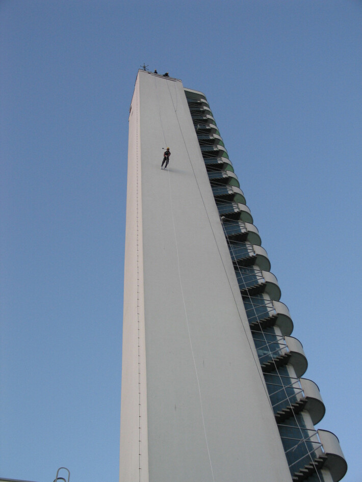 Olympiastadionin tornissa suoritettiin etapin viimeinen tehtävä.