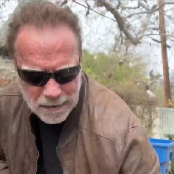 Ei pisaraakaan hikeä! Rautaisessa kunnossa oleva toimintatähti täytti kuopan suitsait. Arnold Schwarzenegger