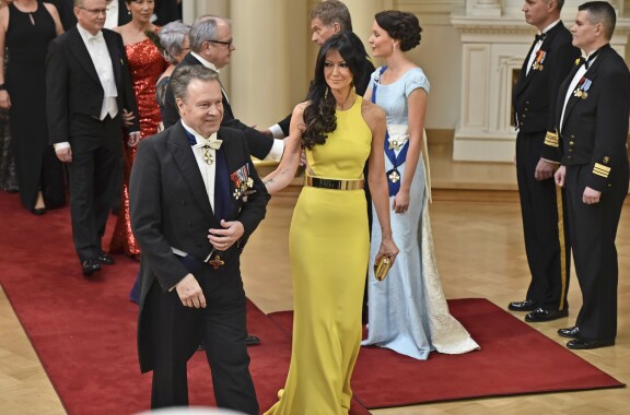 Ilkka ja Elina Kanerva kuvattuina vuoden 2014 Linnan juhlissa.