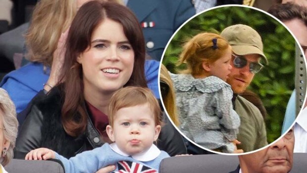 Nyt on sukunäköä! Prinssi Harryn tytär ja prinsessa Eugenien poika ovat kuin kaksi marjaa - vertaa