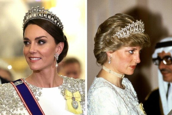 Lukuisien korujen lisäksi Kate on perinyt Dianan tiaran.