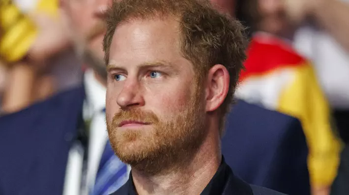 epa10865149 Britain's Prince Harry, Duke of Sussex attends the closing ceremony of the 6th Invictus Games, in Duesseldorf, Germany, 16 September 2023. The Invictus Games 2023 took place from 09 to 16 September in Duesseldorf and are intended for military personnel and veterans who have been psychologically or physically injured in service.  EPA-EFE/Christopher Neundorf