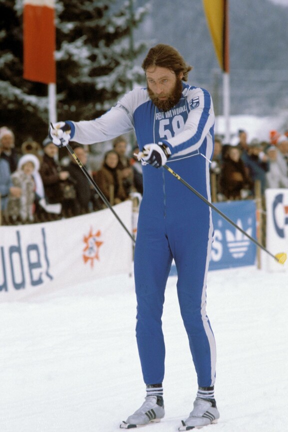 Notta nyt mennähän eikä meinata! Tässä Kurikan Jussin tyylinäyte talvelta 1983.