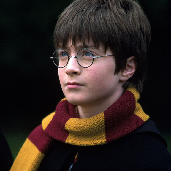 Elokuvissa Harry Potterilla (Daniel Radcliffe) on siniset silmät toisin kuin kirjoissa, joissa hänellä on vihreät silmät. Sisäkuva