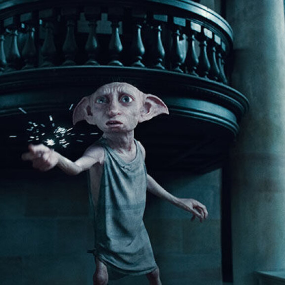 Harry Potter ja kuoleman varjelukset osa 1 (2010) on viimeinen elokuva, jossa Dobby-kotitonttu (äänenä Toby Jones) esiintyy. Sisäkuva