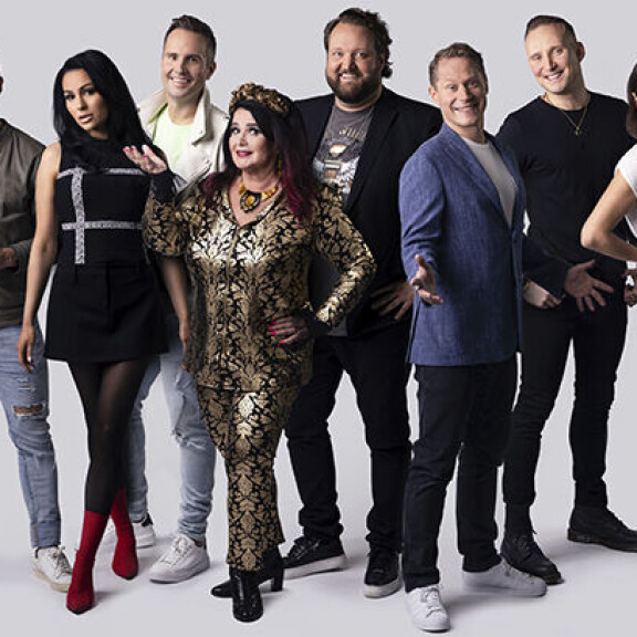 Vuoden 2023 Tähdet, tähdet -kisaajat Konsta Hietanen, Sara Siipola, Mikael Forsby, Meiju Suvas, Sami Hedberg, Jarkko Tamminen, Lauri Mikkola ja Maria Lund. Kisan juontaa Susanna Laine. Tähdet tähdet 2023