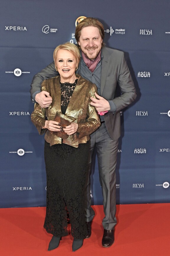 Katri Helena ja Tommi Liimatainen Emma Gaalassa 2015.