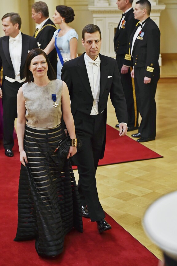 Anni ja Anton ovat Linnan juhlien vakiovieraita. Kuva vuodelta 2014.