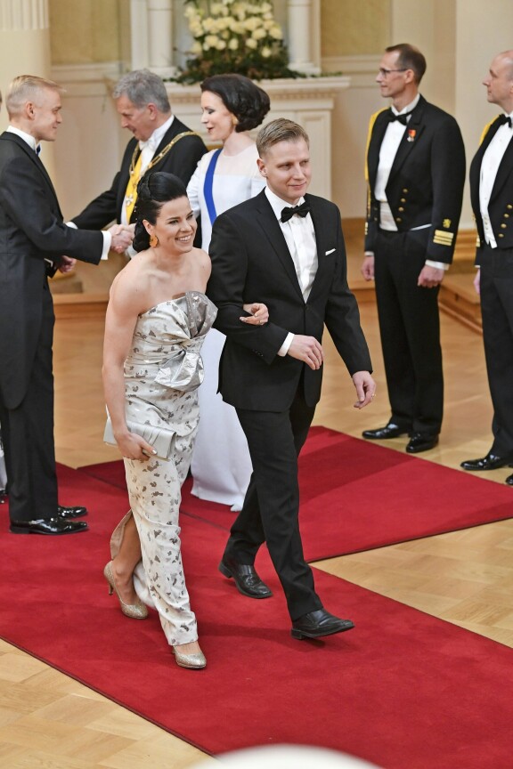 Krista ja Tommi vierailivat itsenäisyyspäivän linnan juhlissa 2018.