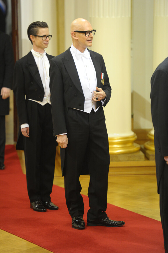 Sami Sykkö ja Jorma Uotinen vierailivat samaan aikaan Linnan juhlissa vuonna 2010.