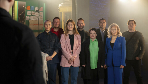 Tarmo-joukkueeseen kuuluvat (vasemmalta): Essi, Niklas, Aini, Vili, Marjut, Joseph, Jessi ja Crisu.