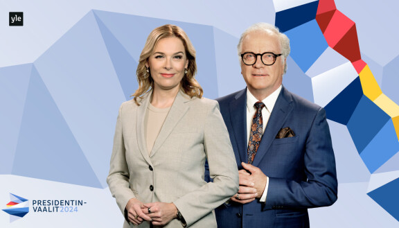 Piia Pasasella on kuuden vuoden ja Matti Röngällä 18 vuoden kokemus presidentinvaalien tulosillan juontamisesta.