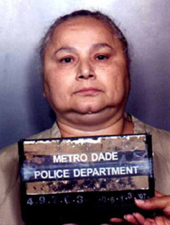 Griselda Blanco poliisin pidätyskuvassa vuonna 1997.
