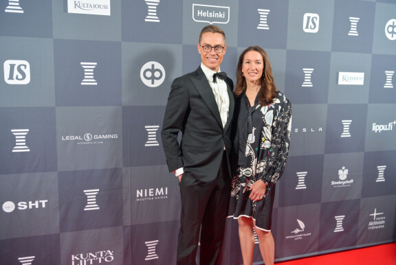 20240111, Helsinki. Urheilugaala 2024. Kuvassa Alexander Stubb ja Suzanne Innes-Stubb.
