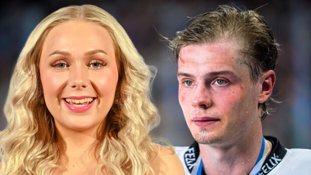 Puna nousi poskille! Hittilaulaja Viivi tykittää sydämiä lätkätähden someen - ”Näinhän se menee” Viivi & Markus Nurmi.