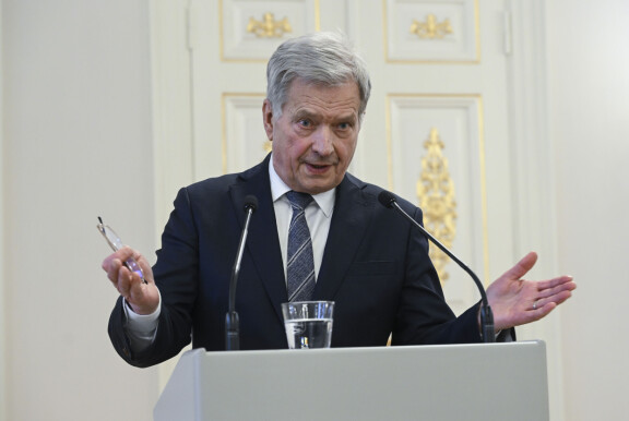 Sauli Niinistö piti viimeisen tiedotustilaisuuden presidenttinä Presidentinlinnassa 29.2.