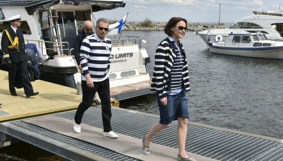 Sauli Niinistö ja Jenni Haukio vierailulla Kokkolassa vuonna 2017.