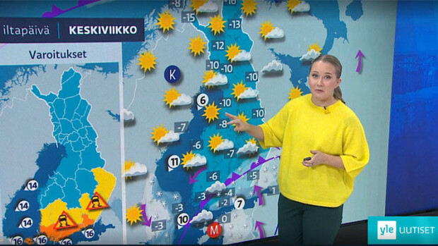 Uusi meteorologikaunotar aloitti Ylen aamussa Ylen aamu