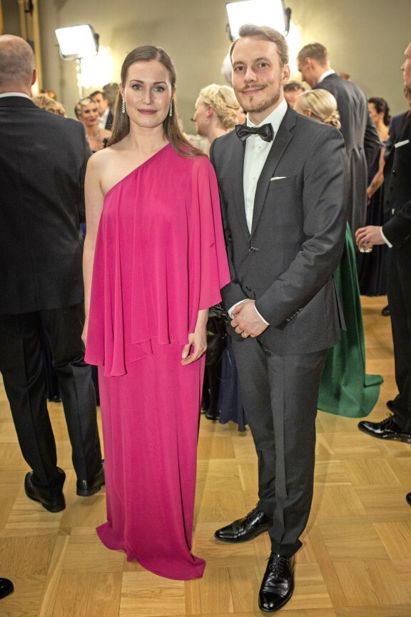 Sanna ja Markus Linnan juhlissa 2019 juuri, ennen kuin Sanna tuli Antti Rinteen korvaajaksi pääministerin pallille.
