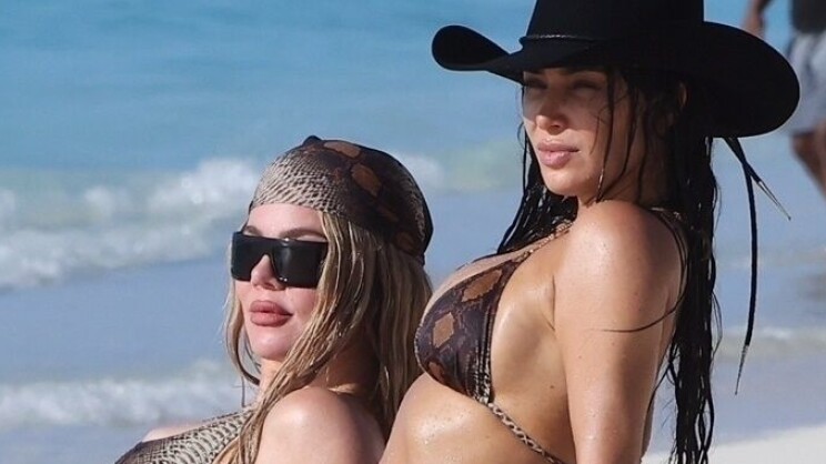Kim, Khloé ja Kourtney Kardashian pistäytyivät bikinireissulla Karibialla - kuvat
