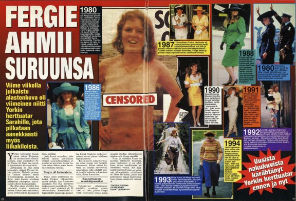 Sarah Ferguson joutui alastonkuvaskandaalin uhriksi – kohuherttuattarella oli ongelmia jo 30 vuotta sitten