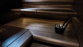 Sauna remontin jälkeen.