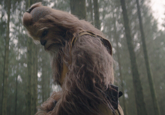 Joonas Suotamo näyttelee The Acolytessa viidakossa asuvaa jedimestari Kelnakkaa, joka on wookiee.