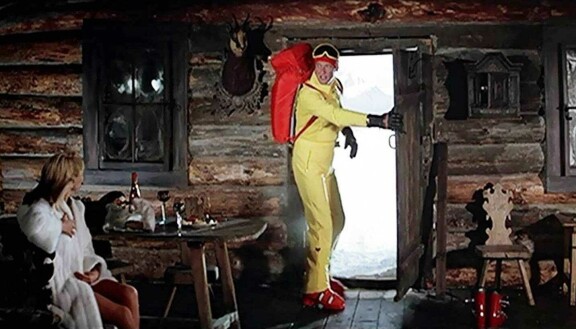 Roger Moore ei ollut mailla halmeilla, kun laskettelustuntti kuvattiin Kanadassa.