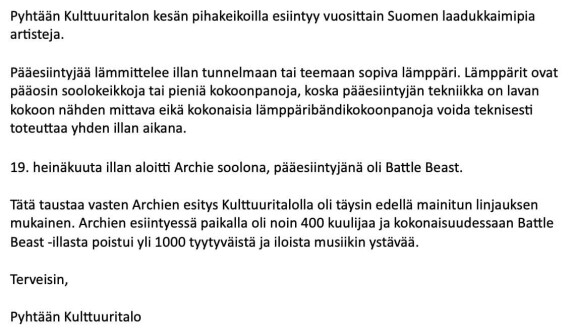 Archie Cruz vastaa keikkakohuun: Yleisön viihtyvyys on minulle kunnia-asia