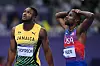 Kishane Thompson (vas.) ja Noah Lyles odottivat jännittyneinä maalikameratuomiota.