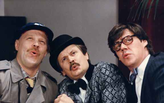 Vesa-Matti Loiri, Heikki Kinnunen ja Aake Kalliala elokuvassa Lentävät luupäät 1984.