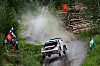 Kalle Rovanperä ja Jonne Halttunen vauhdissa Suomen MM-rallissa elokuussa.