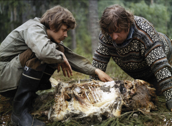 Heikki Kinnunen ja Leo Lastumäki klassikkoelokuvassa Lampaansyöjät (1972).