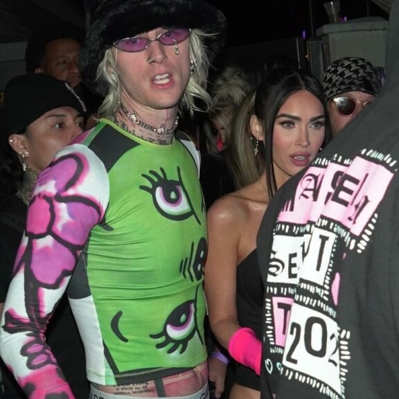Megan ja MGK Draken juhlissa perjantaina./AOP Megan ja MGK Draken juhlissa perjantaina.