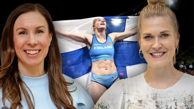 Kappas kehveli! Euroopan mestari Wilma Murto paljastaa fanittavansa Ylen naistoimittajia – ”Kyllä minä syynään aika paljon” Wilma Murto, Petra Manner & Laura Arffman.
