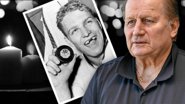 Juhani Tamminen liikuttui Bobby Hullin poismenosta – ylistää kuolleen kanadalaisen urotekoja: ”Hänellä oli munaa lopettaa se järjetön väkivalta” Bobby Hull & Juhani Tamminen.