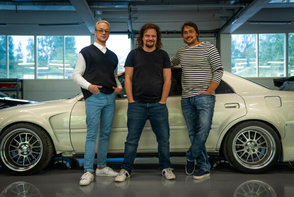 Christoffer, Ismo ja Teemu kuvasivat viime kesänä Top Gear Suomen toisen kauden jaksoja.