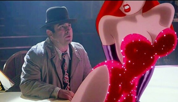 Bob Hoskins elokuvassa Kuka viritti ansan, Roger Rabbit.