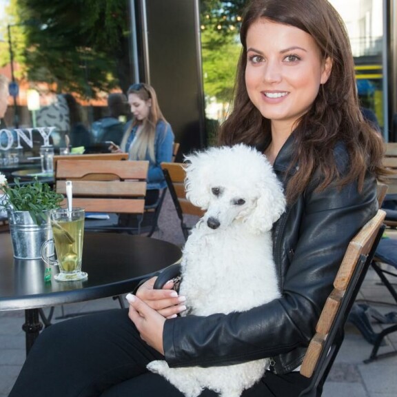 Suloinen Harri-koira täytti vastikään 10 vuotta, ja on kulkenut Jannin vierellä läpi monen elämänvaiheen. Kuva vuodelta 2017. Janni Hussi