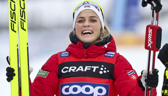 Norjan hiihtohirmu Therese Johaug on lähes epäinhimillisen kovassa iskussa.