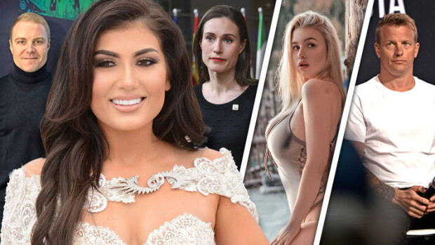 Yllätystulos! Et ikinä arvaa, kuka on suosituin suomalainen Instagramissa – toiseksi suosituin Valtteri Bottas kiihdytti ryminällä Kimi Räikkösen ohi Helly Luv, Valtteri Bottas, Sanna Marin, Pasha Pozdniakova & Kimi Räikkönen.