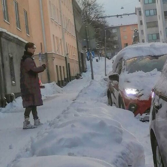 Roope Salminen taisteli lumessa naurettavan pienellä apuvälineellä – kuva Roope Salminen