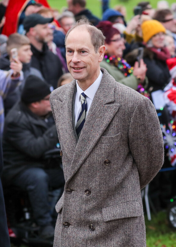 Prinssi Edward viime jouluna Sandringhamissa.