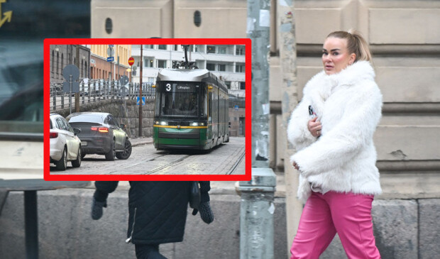 Rosanna Kuljun törkyparkki pysäytti raitiovaunuliikenteen – paparazzikuvat!
