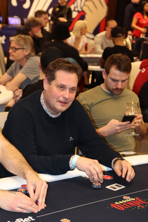 Pohjoismaiden suurin pokeritapahtuma King´s Of Tallinn 2023. 28.2..2023.03 2023, Tallinna.Pokeriturnaus, pokeriKuvassa jethro Rostedt.Seiska /Olli Suominen.